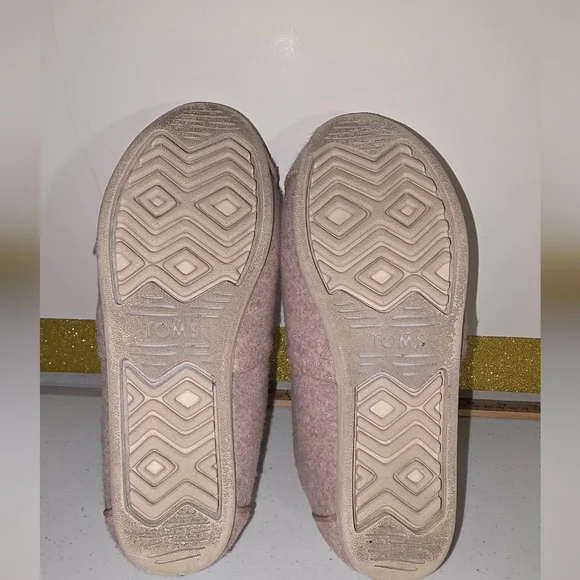 TOMS Women's Alpargata Faux Fur Lined Slip-On Flats dusty rose Sz.7.5 Slippers - Picture 12 of 16